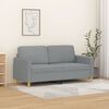 vidaXL 2-seater Sofa Light Grey Fabric (100% polyester), metal, textilene