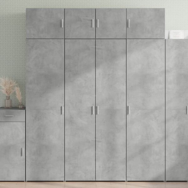 vidaXL Highboard Concrete Gray 31.5"x16.7"x72.8" Engineered Wood