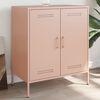 vidaXL Sideboard Pink Steel Medium Sideboard Rectangular Industrial