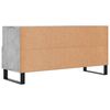 vidaXL TV Cabinet Concrete Grey Engineered Wood, Iron Standard