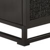 vidaXL Bedside Cabinet Black Solid acacia and mango wood 15.7x11.8x19.7 in