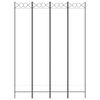 vidaXL 4-Panel Room Divider White 63"x86.6" Fabric