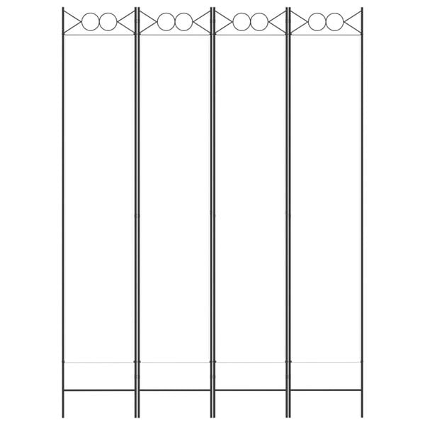 vidaXL 4-Panel Room Divider White 63"x86.6" Fabric