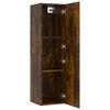 vidaXL Wall-mounted TV Cabinet Set of 2 Smoked Oak Engineered Wood Large