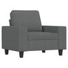 vidaXL Sofa Chair With Footstool Dark grey