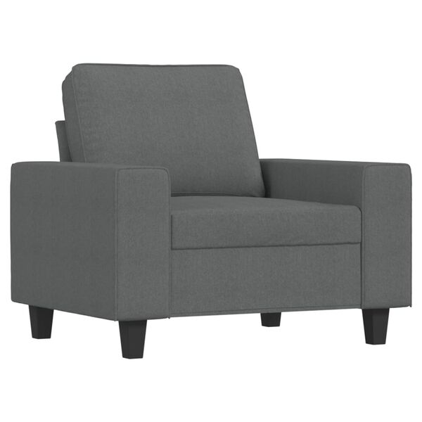 vidaXL Sofa Chair With Footstool Dark grey