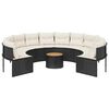 vidaXL Patio Sofa Black, Cream White