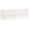vidaXL Garden Planter White Solid pine wood Large Decorative Inlays