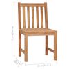 vidaXL Patio Chair Set of 2 Warm finish Solid Teak Wood Standard
