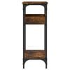 vidaXL Console Table Smoked Oak Engineered Wood, Metal Medium