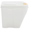 vidaXL Stackable Garbage Bin Boxes 4 pcs White 26.4 gal Polypropylene