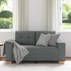 vidaXL Loveseat Sofa Dark Gray Polyester, Plywood, Steel, Plastic 2-seater