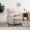 vidaXL Recliner Chair Cream Fabric
