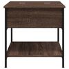 vidaXL Coffee Table Brown Oak 27.6"x19.7"x19.7" Engineered Wood and Metal