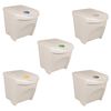 vidaXL Stackable Garbage Bin Boxes 3 pcs White 19.8 gal Polypropylene