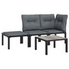 vidaXL Patio Lounge Set Black and Grey