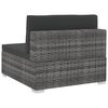 vidaXL Sofa Set Grey PE rattan Medium Modular Garden Sofa Set