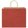 vidaXL Paper Bags 250 pcs with Handles Red 12.6x8.7x9.4"