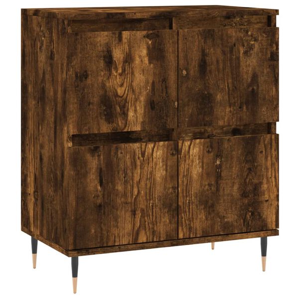 vidaXL Sideboard Smoked oak Engineered wood, iron Medium Sideboard