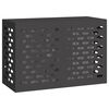 vidaXL Air Conditioner Cover Black 35.43 x 15.75 x 23.62 in Steel