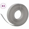 vidaXL Garden Edgings 3 pcs Gray 32.8' 3.9" Polyethylene