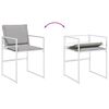 vidaXL Garden Dining Set White, Light Grey