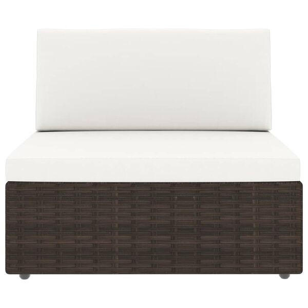 vidaXL Garden Lounge Set Brown, Cream White