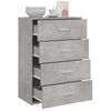 vidaXL Sideboard Concrete gray Engineered wood Medium Sideboard