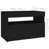 vidaXL TV Cabinet Black Engineered wood 23.6 x 13.8 x 15.7 in TV Cabinet
