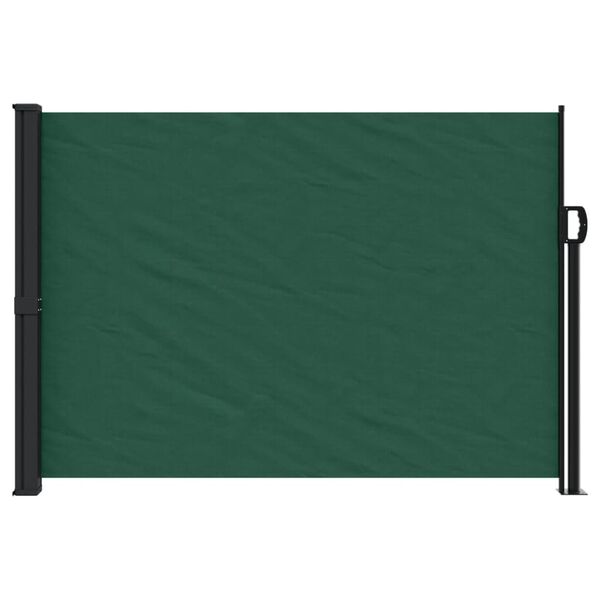 vidaXL Retractable Side Awning Dark Green