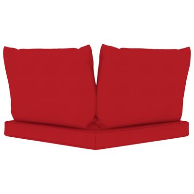 vidaXL Pallet Sofa Cushions 3 pcs Red Fabric