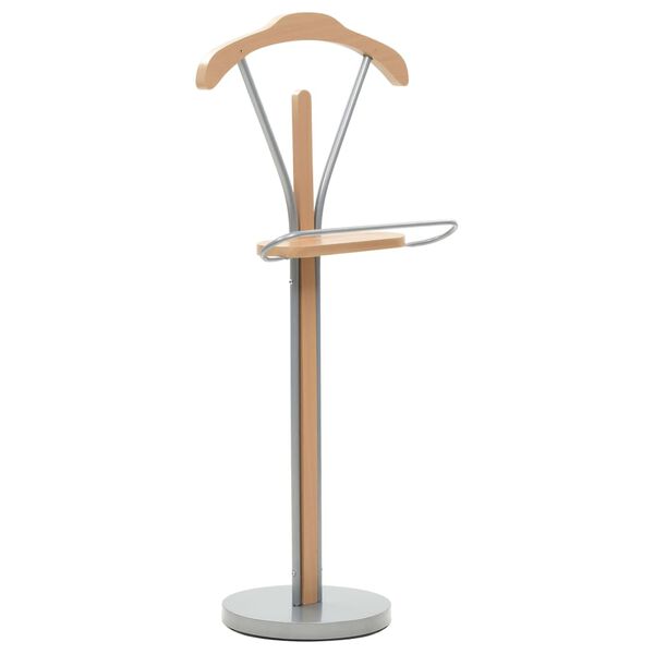 vidaXL Suit Stand Natural MDF 42.1 in tall Lightweight Clothing Rack