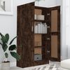 vidaXL Book Cabinet Smoked oak Engineered wood Tall Book Cabinet