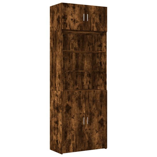 vidaXL Storage Cabinet Smoked Oak Engineered Wood Extra Tall