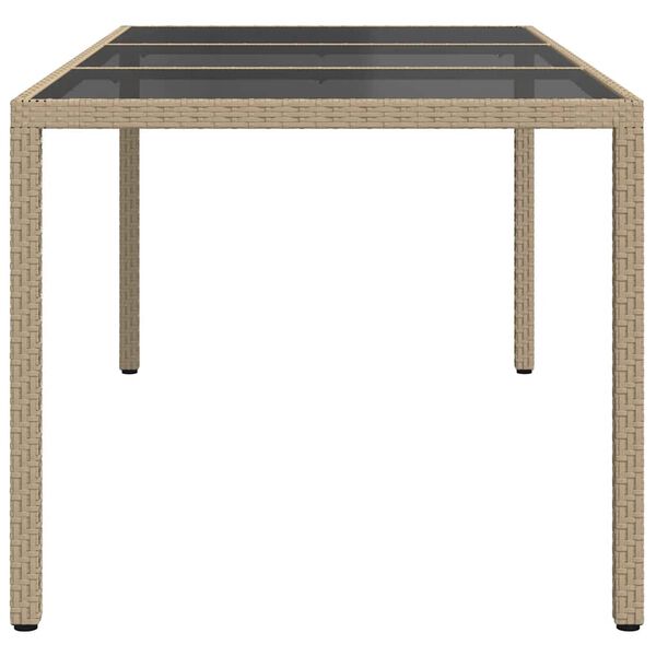 vidaXL Garden Table Beige and black