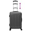 vidaXL Suitcase 3 pcs Dark Grey 19.69 x 12.20 x 30.71 in ABS Plastic