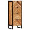 vidaXL Bathroom Cabinet Natural wood with black