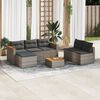 vidaXL Garden Sofa Set Grey and brown