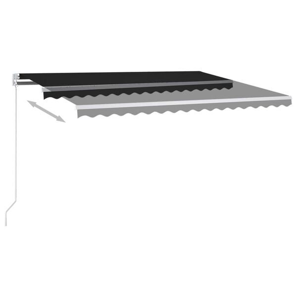 vidaXL Retractable Awning Anthracite