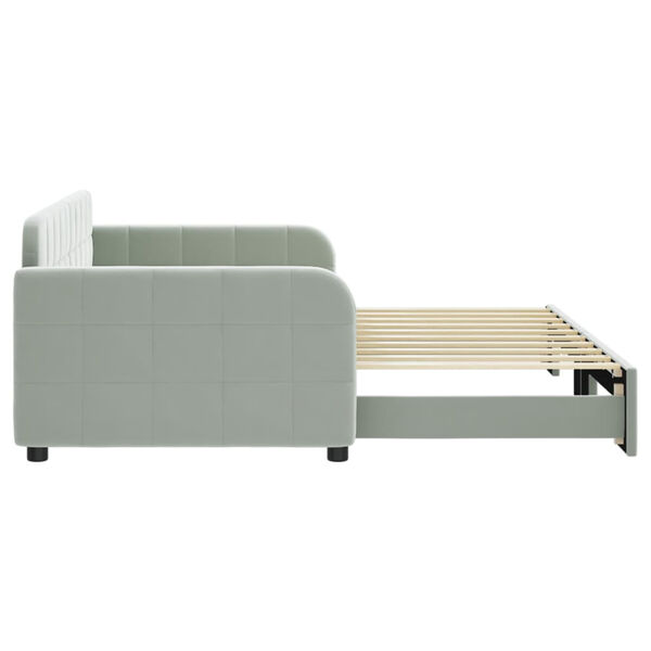 vidaXL Daybed With Trundle Light grey