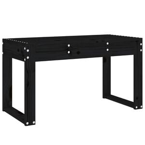 vidaXL Garden Bench Black Solid Pine Wood Standard Durable