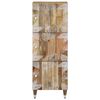 vidaXL Highboard Natural Mango with White Paint