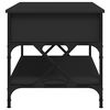 vidaXL Coffee Table Black Engineered wood and metal Medium