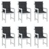 vidaXL Lowback Chair Cushion Set of 6 Black Oxford fabric (100% polyester)