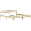 vidaXL Bed Frame Natural wood Solid mango wood, cotton Full Hardwood