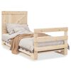 vidaXL Bed Frame Natural wood Solid pine wood Twin Durable Bed Frame