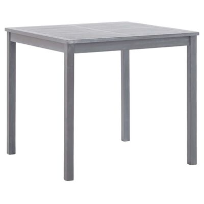 vidaXL Patio Table Gray 31.5"x31.5"x29.1" Solid Acacia Wood