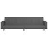 vidaXL Sofa Bed Dark Grey Velvet (100% polyester), Wood, Plastic Large
