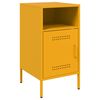 vidaXL Bedside Cabinet Set of 2 Mustard Yellow Cold-Rolled Steel Medium
