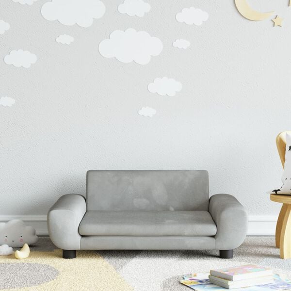 vidaXL Kids Sofa Light grey